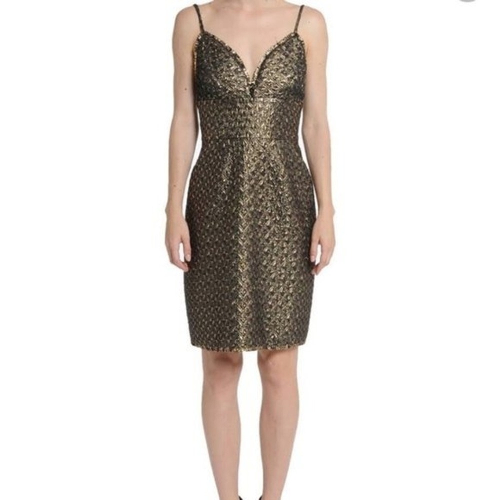 Romeo + Juliet Couture Metallic Sparkly Gold‎ Dress Medium New